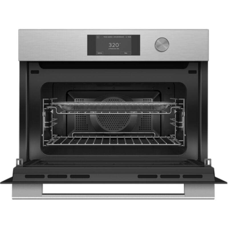 Fisher & Paykel Series 7 24 in. 1.7 cu. ft. Smart Speed Oven Electric Single Wall Oven with Standard Convection - Brushed Silver Glass, , hires