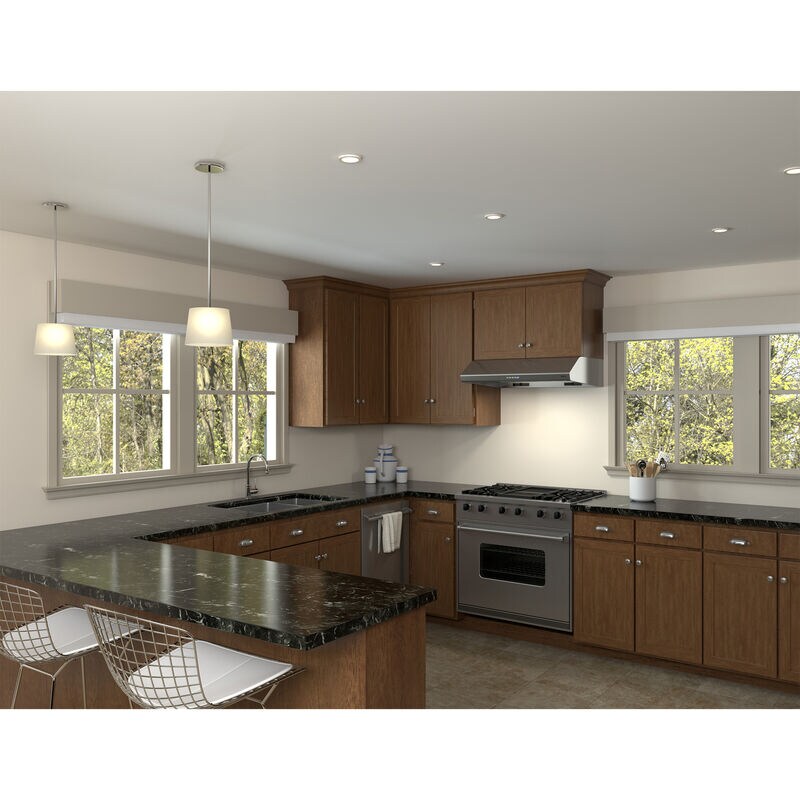 Zephyr Hurricane Series 30 in. Ducted Standard Style Range Hood with 695 CFM, 3 Fan Speeds & 2 LED Lights - Stainless Steel, Stainless Steel, hires