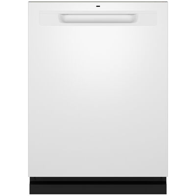 GE 24 in. Built-In Dishwasher with Top Control, 45 dBA Sound Level, 16 Place Settings, 5 Wash Cycles & Sanitize Cycle - White | GDP670SGVWW