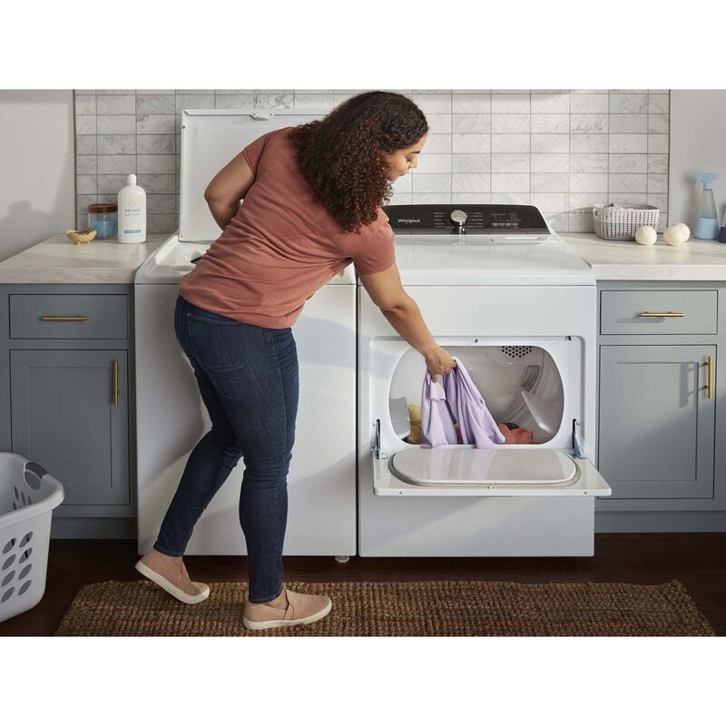 Whirlpool 29 in. 7.0 cu. ft. Top Loading Gas Dryer with 11 Dryer Programs, 1 Dry Options, Wrinkle Care & Sensor Dry - White, , hires
