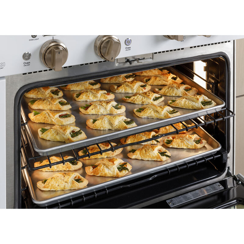 Cafe 36 in. 5.7 cu. ft. Smart Air Fry Convection Oven Freestanding Dual Fuel Range with 6 Sealed Burners - Stainless Steel, Stainless Steel, hires