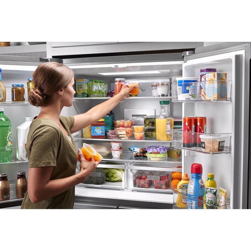 Whirlpool 36 in. 19.4 cu. ft. Counter Depth 4-Door French Door Refrigerator with Ice Maker - Fingerprint-Resistant Stainless Finish, , hires