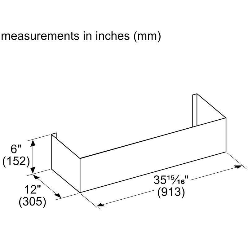 Thermador 36 in. Duct Cover for Range Hoods Stainless Steel P.C. Richard & Son