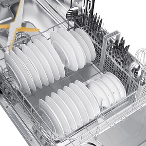 Samsung 24 in. Top Control Smart Dishwasher with 42 dBa Sound Level, 3rd-Rack, Ventilation Drying System & Pocket - Stainless Steel, Stainless Steel, hires