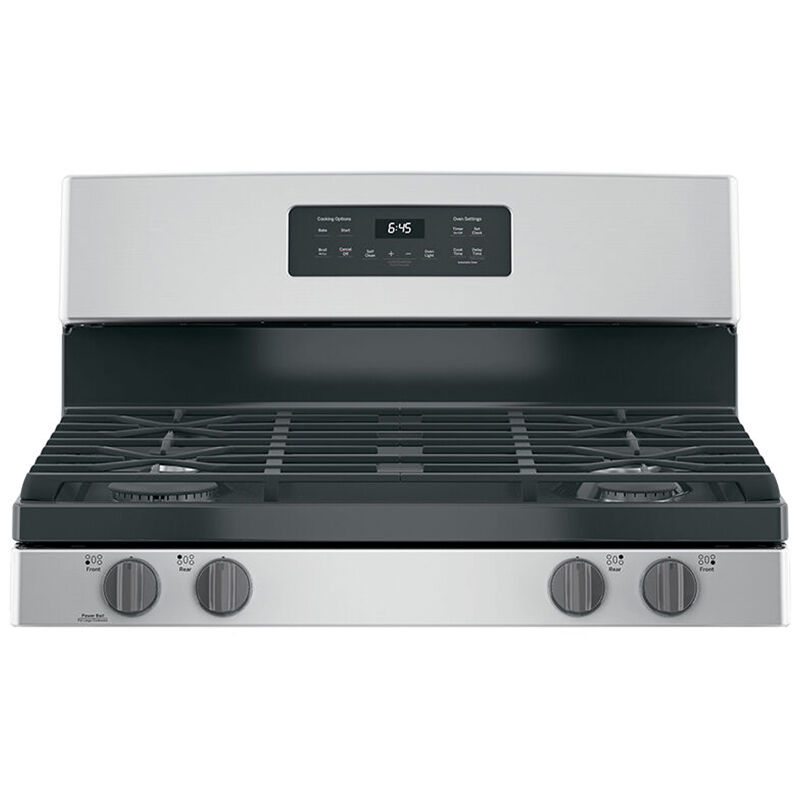 GE 30 in. Freestanding Gas Range with 4 Sealed Burners, 5.0 Cu. Ft. Single Oven & Storage Drawer - Stainless Steel, , hires