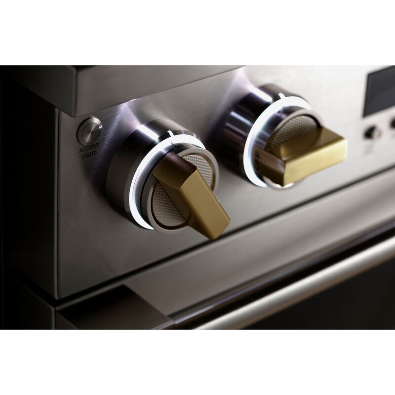 Monogram Statement Series 30 in. 5.7 cu. ft. Smart Standard Convection Gas Range with 4 Sealed Burners - Stainless Steel, , hires