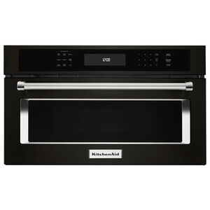 KitchenAid 27 in. 1.4 cu.ft Built-In Microwave with 11 Power Levels & Sensor Cooking Controls - Black Stainless Steel with PrintShield Finish, Black Stainless Steel with PrintShield Finish, hires