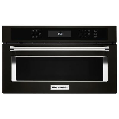 KitchenAid 27 in. 1.4 cu.ft Built-In Microwave with 11 Power Levels & Sensor Cooking Controls - Black Stainless Steel with PrintShield Finish | KMBP107EBS