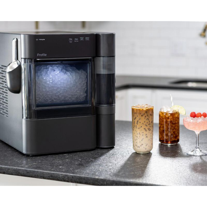 GE Profile 14 in. Smart Ice Maker with 3 lb. Ice Storage & Digital Control - Carbon Black, , hires