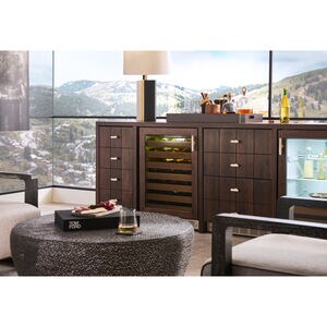 Monogram 24 in. Undercounter Wine Cooler with Wood Racks, Single Temperature Zone & 57 Bottle Capacity - Custom Panel Ready, , hires