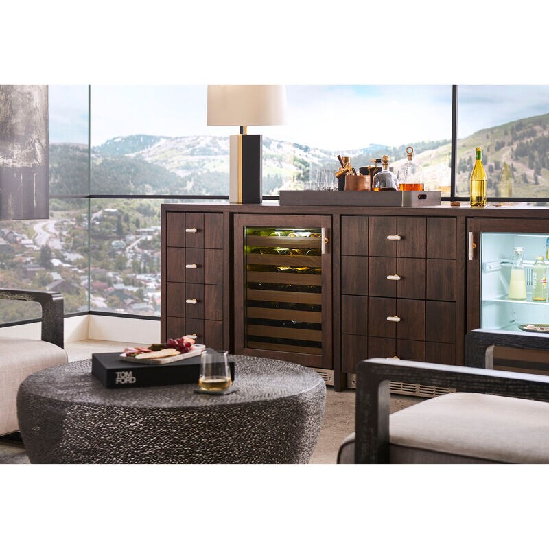 Monogram 24 in. Undercounter Wine Cooler with Wood Racks, Single Temperature Zone & 57 Bottle Capacity - Custom Panel Ready, , hires