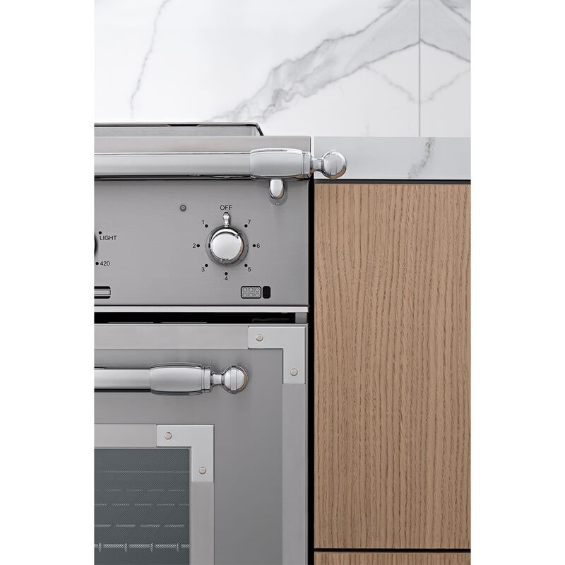 Bertazzoni Heritage Series 36 in. 5.9 cu. ft. Dual Convection Gas Range with 6 Sealed Burners & Griddle - Stainless Steel, , hires