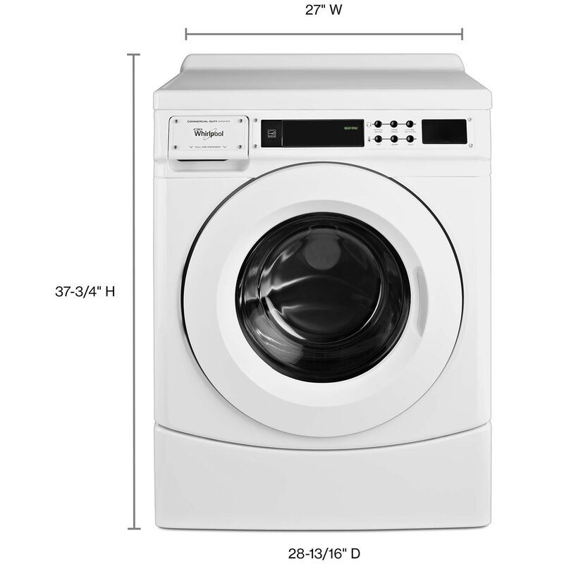 Whirlpool 27 in. 3.1 cu. ft. Commercial Front Load Washer - White, , hires