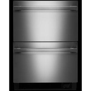JennAir Noir 24 in. 4.7 cu. ft. Double Refrigerator & Freezer Drawer - Stainless Steel, , hires
