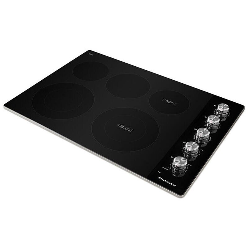 KitchenAid 30 in. 5-Burner Electric Cooktop with Simmer Burner & Power Burner - Stainless Steel, , hires