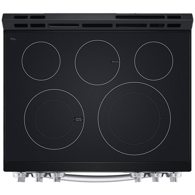 LG 30 in. 6.3 cu. ft. Smart Air Fry True European Convection Slide-In Electric Range with Radiant Burners - PrintProof Stainless Steel, , hires