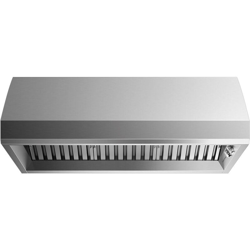 Fisher Paykel Pro Series 9 48 in. Ducted Canopy Pro Style Style Range Hood with 1200 CFM, 4 Fan Speeds & 3 Halogen Lights - Stainless Steel, , hires