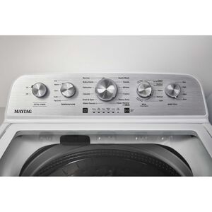 Maytag 27.75 in. 4.8 cu. ft. Top Load Washer with Extra Power Button - White, White, hires