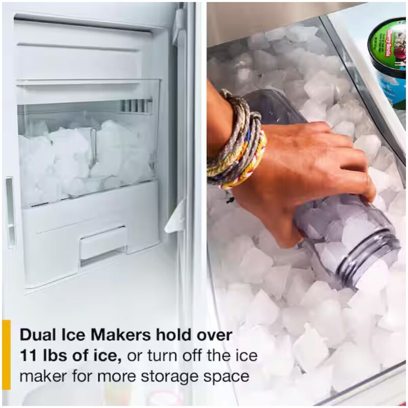 Whirlpool 36 in. 28.9 cu. ft. 4-Door French Door Refrigerator with Ice & Water Dispenser - Fingerprint Resistant Stainless, Fingerprint Resistant Stainless, hires