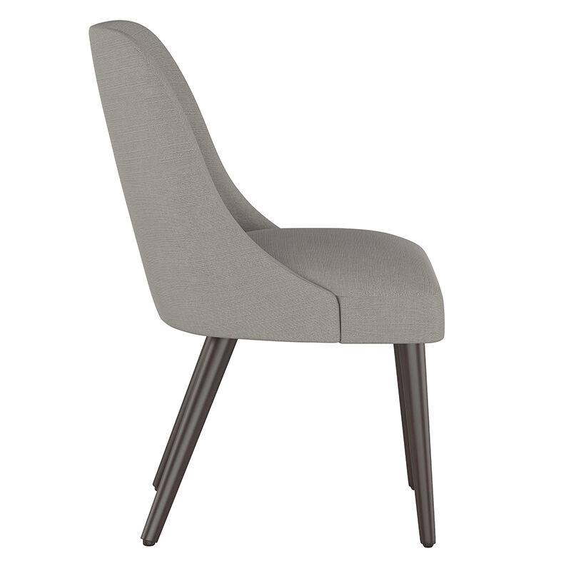 Skyline Furniture Modern Mid Century Dining Chair in Linen Fabric - Grey, , hires