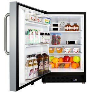 Summit 21 in. 3.5 cu. ft. Left-Hinged Undercounter Refrigerator with Towel Bar Handle - Stainless Steel, , hires