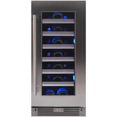 XO 15 in. Undercounter Wine Cooler with Metal Racks, Single Temperature Zone & 34 Bottle Capacity - Stainless Steel | XOU15WGSX