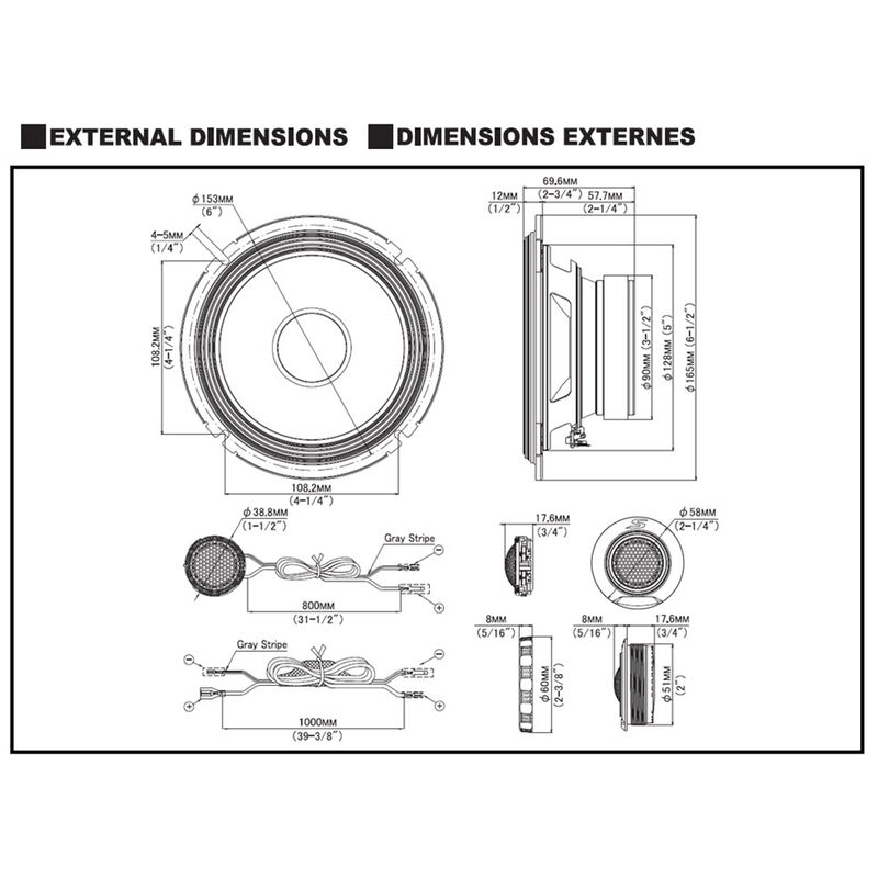 Next-Generation S-Series 6.5" Component 2-Way Car Speaker Set, , hires