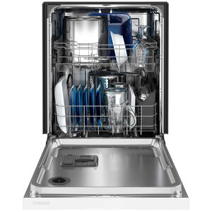 Maytag 24 in. Front Control Dishwasher with 50 dBa Sound Level & Pocket - White, White, hires