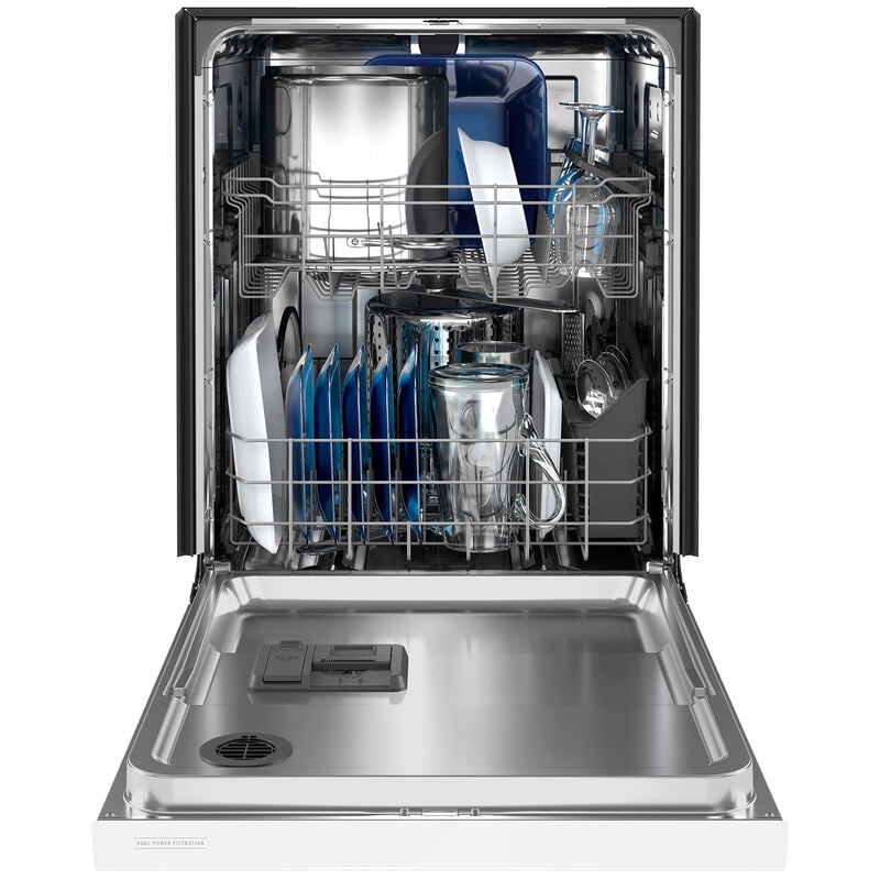 Maytag 24 in. Front Control Dishwasher with 50 dBa Sound Level & Pocket - White, White, hires