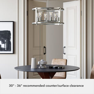 Hunter Astwood 6 Light Chandelier - Brushed Nickel, , hires