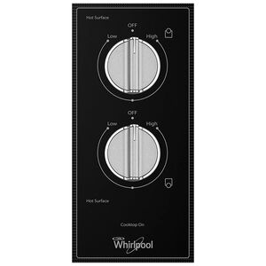 Whirlpool 15 in. 2-Burner Electric Cooktop with Simmer Burner - Black, Black, hires