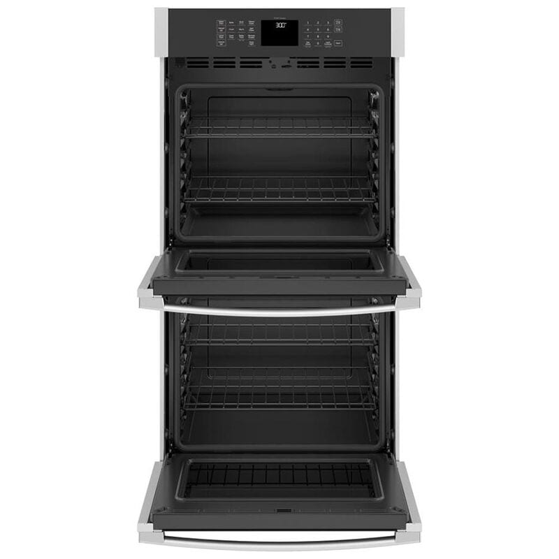 GE 27 in. 8.6 cu. ft. Smart Top Control Electric Double Wall Oven - Stainless Steel, Stainless Steel, hires