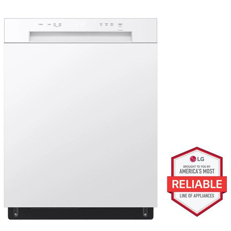 LG 24 in. Built-In Dishwasher with Front Control, 52 dBA Sound Level, 15 Place Settings & 5 Wash Cycles - White, , hires