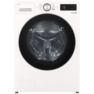LG 27 in. 5.0 cu. ft. Smart Stackable Front Load Washer with TurboWash 360, AI DD Built-In Intelligence, Sanitize & Steam Cycle - Alpine White, , hires