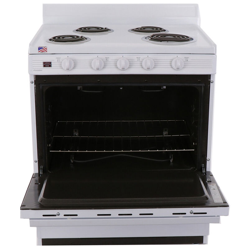 Premier 30 in. 3.9 cu. ft. Electric Range with Coil Burners - White, , hires