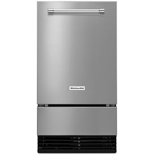 KitchenAid 18 in. Ice Maker with 35 Lbs. Ice Storage Capacity, Self- Cleaning Cycle, Clear Ice Technology & Digital Control - Stainless Steel with PrintShield Finish, , hires