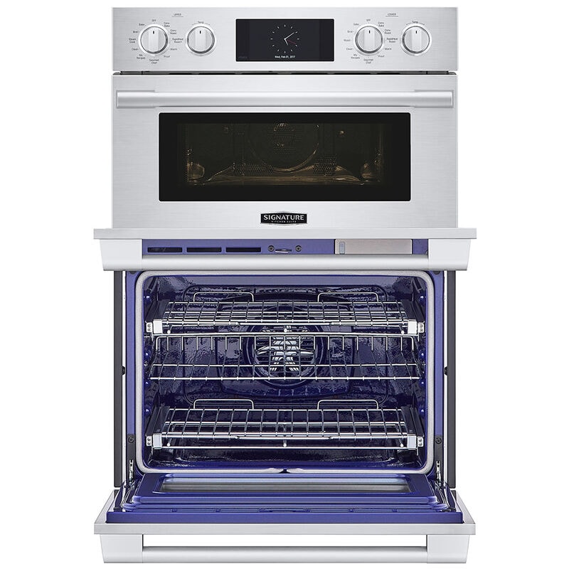 Signature Kitchen Suite 30 in. 6.4 cu. ft. Smart Speed/ Steam Electric Microwave/Wall Oven Combo with True European Convection & Sensor Cooking - Stainless Steel, , hires