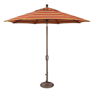 SimplyShade Catalina 9' Octagon Push Button Market Umbrella in Sunbrella Fabric - Astoria Sunset, Orange, hires