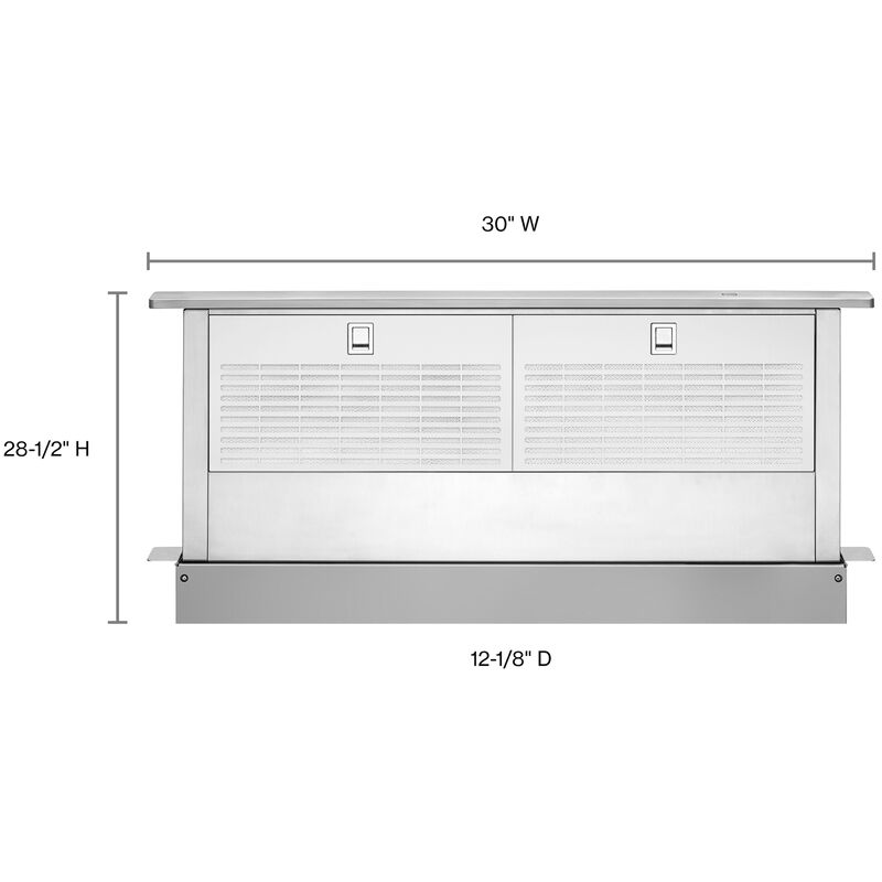 Amana 30 in. Ducted Downdraft with 600 CFM & 3 Fan Speeds - Stainless Steel, , hires