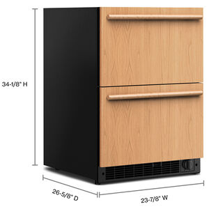 KitchenAid 24 in. 4.3 cu. ft. Double Refrigerator & Freezer Drawers - Custom Panel Ready, , hires