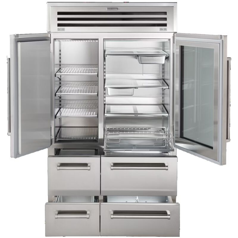 Sub-Zero Pro 48 in. 30.4 cu. ft. Built-In Smart Counter Depth 6-Door Side-by-Side Refrigerator with Ice Maker - Stainless Steel, , hires