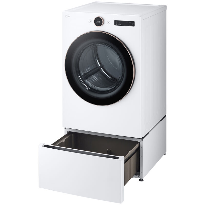 LG 27 in. 7.4 cu. ft. Smart Stackable Gas Dryer with AI Sensor Dry, TurboSteam, Sanitize & Steam Cycle - White, White, hires