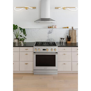 Monogram Statement Series 30 in. 5.3 cu. ft. Smart Air Fry True European Convection Slide-In Dual Fuel Range with 4 Sealed Burners - Stainless Steel, , hires