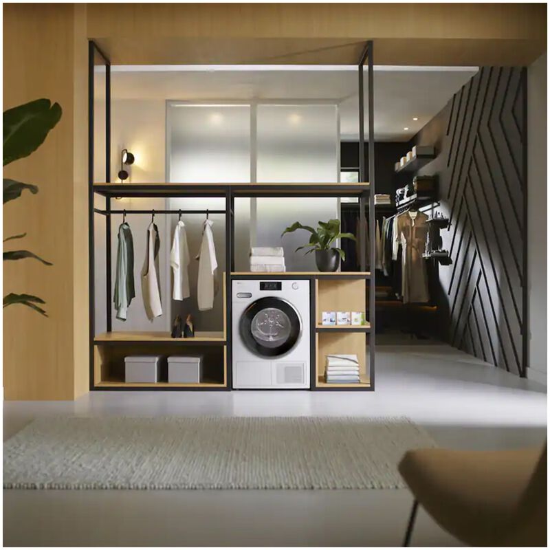 Miele 24 in. 4.0 cu. ft. Smart Stackable Ventless Electric Dryer with Heat Pump, Sensor Dry & Steam Cycle - Lotus White, , hires