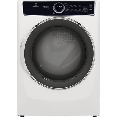 Electrolux 500 Series 27 in. 8.0 cu. ft. Stackable Gas Dryer with 10 Dryer Programs, 7 Dry Options, Sanitize Cycle & Wrinkle Care - White | ELFG7537AW
