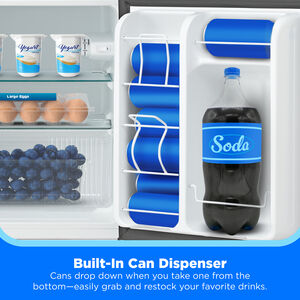 Midea 19 in. 3.1 cu. ft. Mini Fridge with Top Freezer - Stainless Steel, , hires