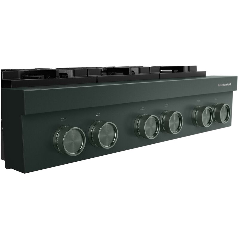 KitchenAid Commercial-Style 36 in. 6-Burner Natural Gas Rangetop with Simmer Burner & Power Burner - Juniper, , hires