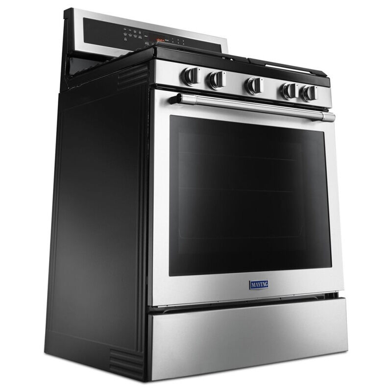Maytag 30 in. 5.8 cu. ft. Convection Oven Freestanding Gas Range with 5 Sealed Burners & Griddle - Stainless Steel, , hires