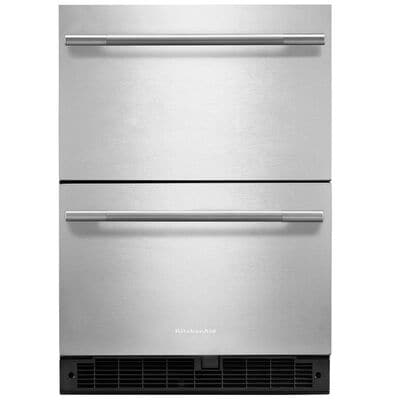 KitchenAid 24 in. 4.4 cu. ft. Double Refrigerator Drawers - Stainless Steel | KURT524SSB