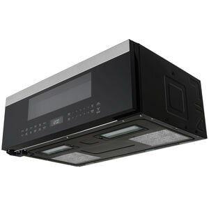 GE 30 in. 1.2 cu. ft. 1000W Low Profile Over-the-Range Microwave with 400 CFM & Sensor Cooking - Stainless Steel, , hires